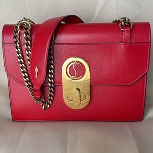 CHRISTIAN LOUBOUTIN Large Calf Handbag, Authentic
